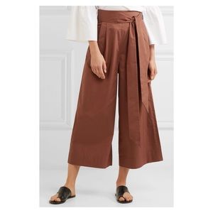 Tibi Cotton-Poplin Obi Belt Culottes